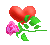 Heart and flower